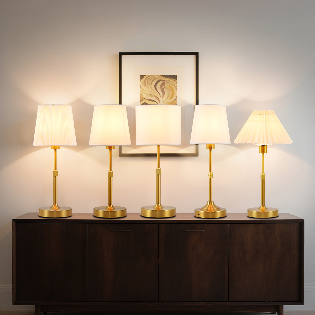 Getglow Modern French-style fabric bedside lamp