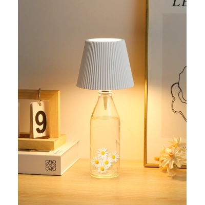 Bedroom Twill-Weave Insert Table Lamp White 01