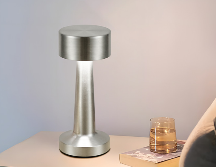 Getglow Barbell Lamp Sliver