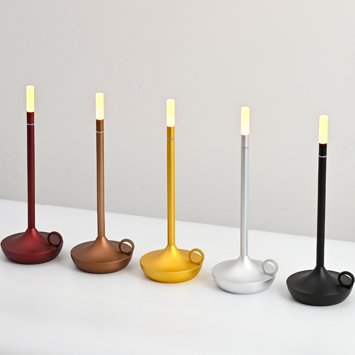 Getglow Candle-Style Metal Table Lamp with LED