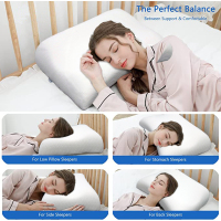 Contour Memory Foam Pillows For Neck Pain Cervical Pillow Bundle 2 Pack