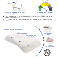 Contour Memory Foam Pillows For Neck Pain Cervical Pillow Bundle 2 Pack