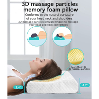 3D Massage Particles Memory Foam Pillow Bed Cervical Pillow