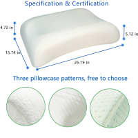 Contour Memory Foam Pillows For Neck Pain Cervical Pillow Bundle 2 Pack