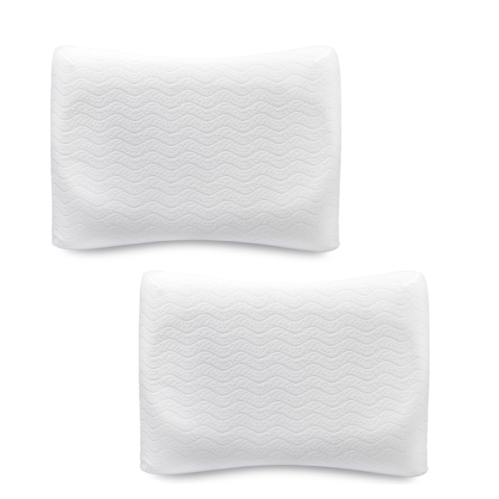 Contour Memory Foam Pillows For Neck Pain Cervical Pillow Bundle 2 Pack