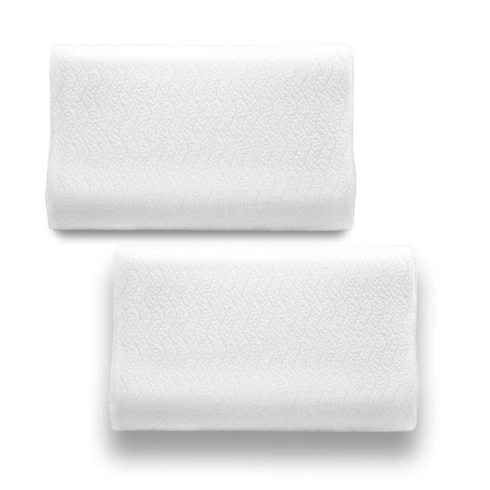 Standard Size Pillow Neck Memory Foam Pillows For Side Sleep Contour Bed Pillows Bundle 2 Pack
