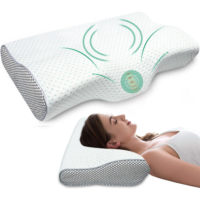 Cervical Memory Foam Pillows For Neck Pain Contour Pillow Bundle 2 Pack