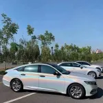 Rainbow Holographic White Car Vinyl Wrap