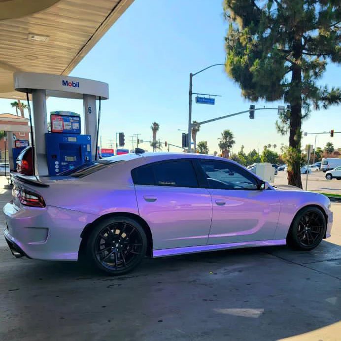 Candy Metallic Gray Purple Vinyl Wrap 