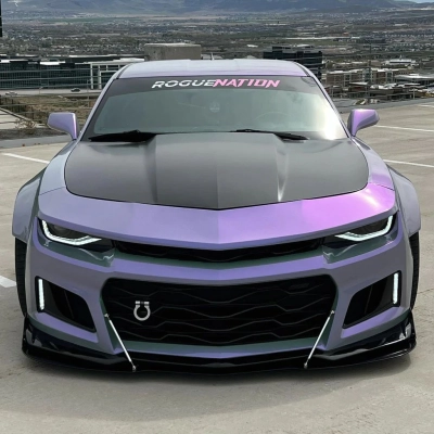 PET Candy Metallic Gray Purple Car Vinyl Wrap 02