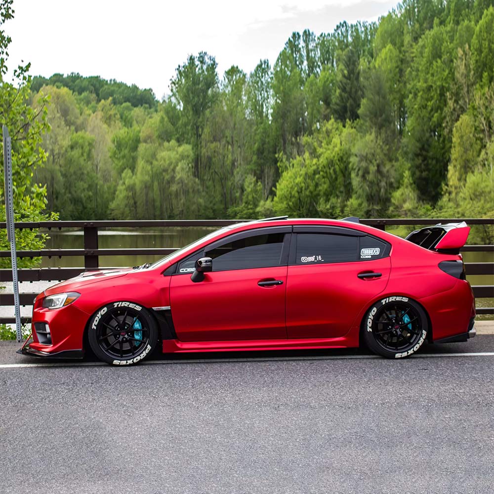 Satin Chrome Red Car Vinyl Wrap