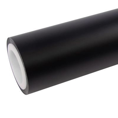 Super Matte Deep Black Car Vinyl Wrap 01