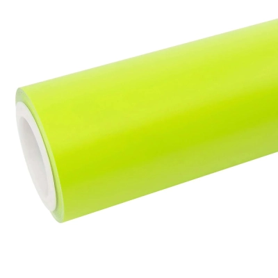 Super Matte Fluorescent Yellow Car Vinyl Wrap  01