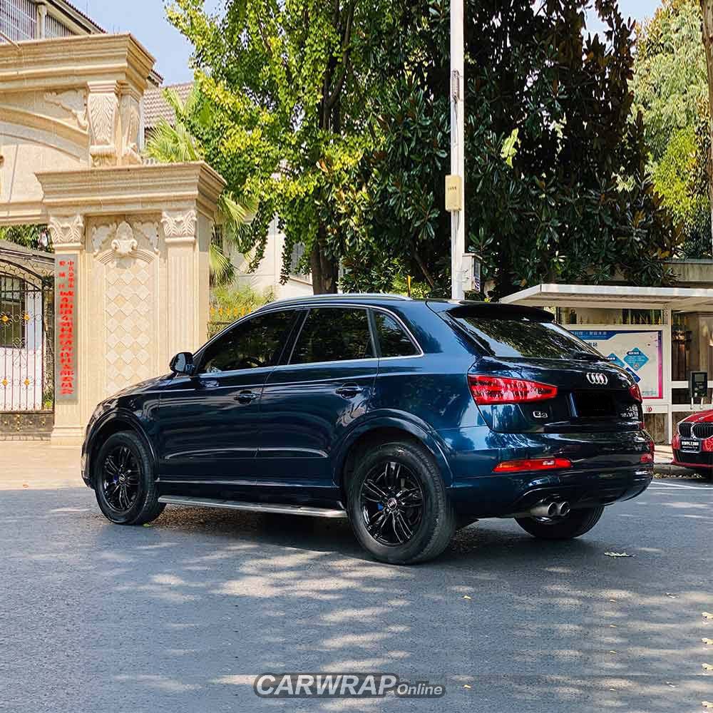 Gloss Metallic Navy Blue Car Vinyl Wrap