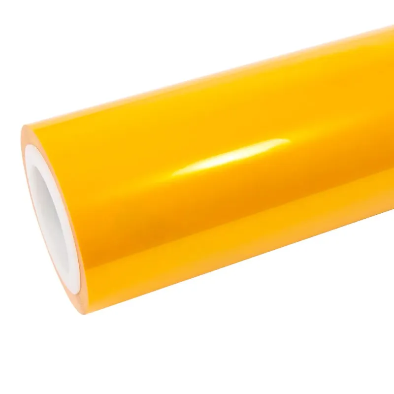 Gloss Metallic Golden Yellow Car Vinyl Wrap