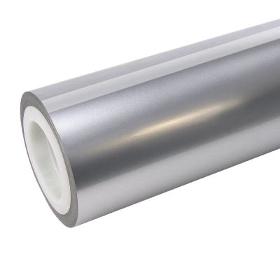 Gloss Metallic Metal Silver Car Vinyl Wrap 01