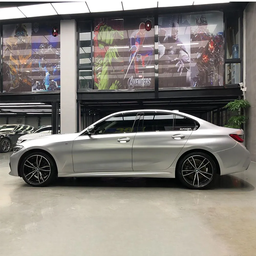 Gloss Metallic Metal Silver Car Vinyl Wrap