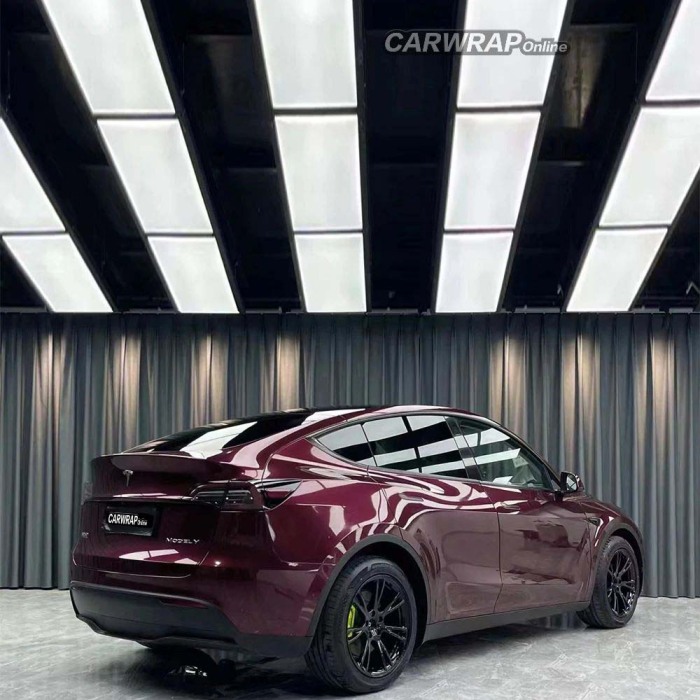 Quality Gloss Metallic Rosewood Red Vinyl Wrap Car Wrap For Sale