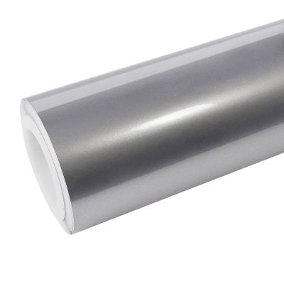 Gloss Metallic Liquid Chrome Silver Car Vinyl Wrap 01