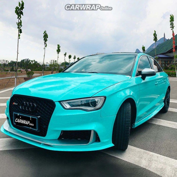 Quality Aluko Super Gloss Tiffany Blue Vinyl Wrap Car Wrap For Sale