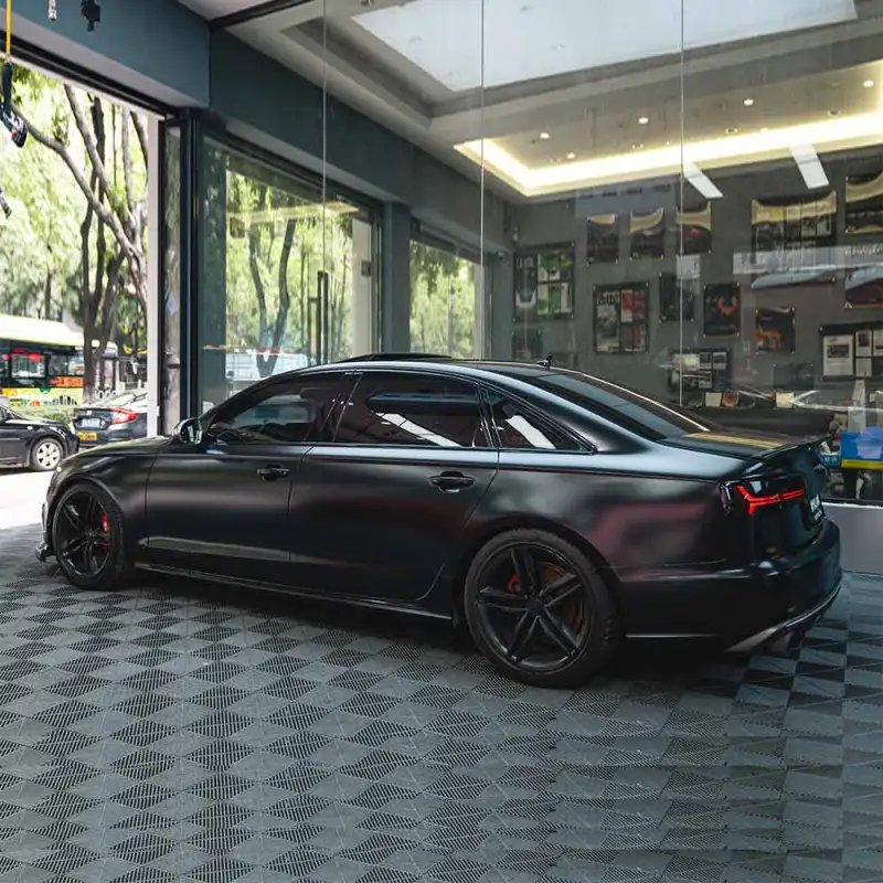 Matte Battleship Gray Car Vinyl Wrap