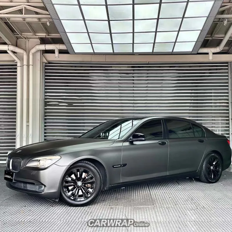 Matte Battleship Gray Car Vinyl Wrap