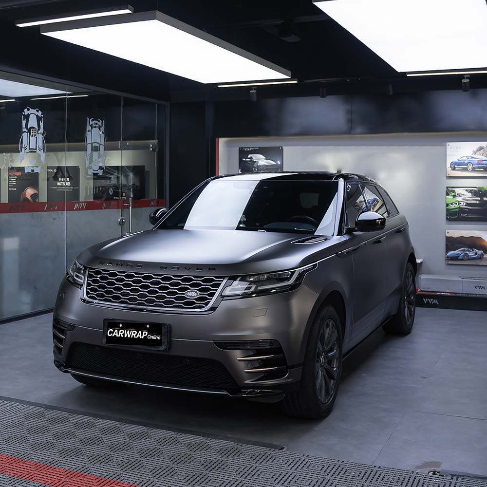 Matte Battleship Gray Car Vinyl Wrap