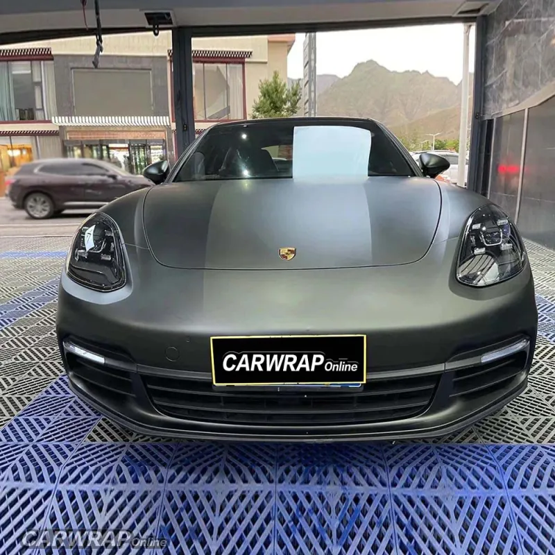 Matte Black Olive Car Vinyl Wrap