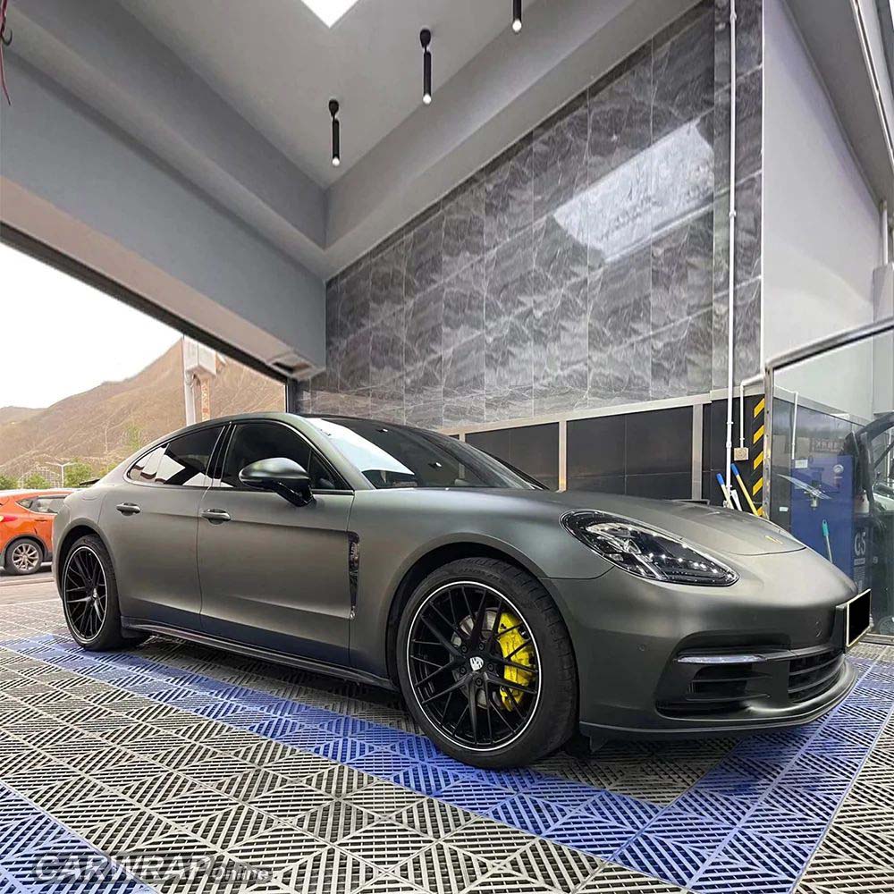 Matte Black Olive Car Vinyl Wrap