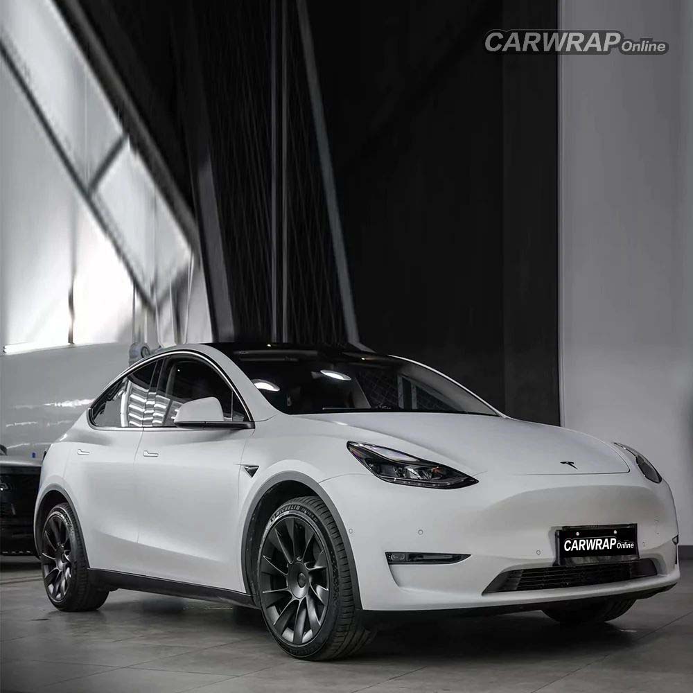 Matte Fog Gray Car Vinyl Wrap