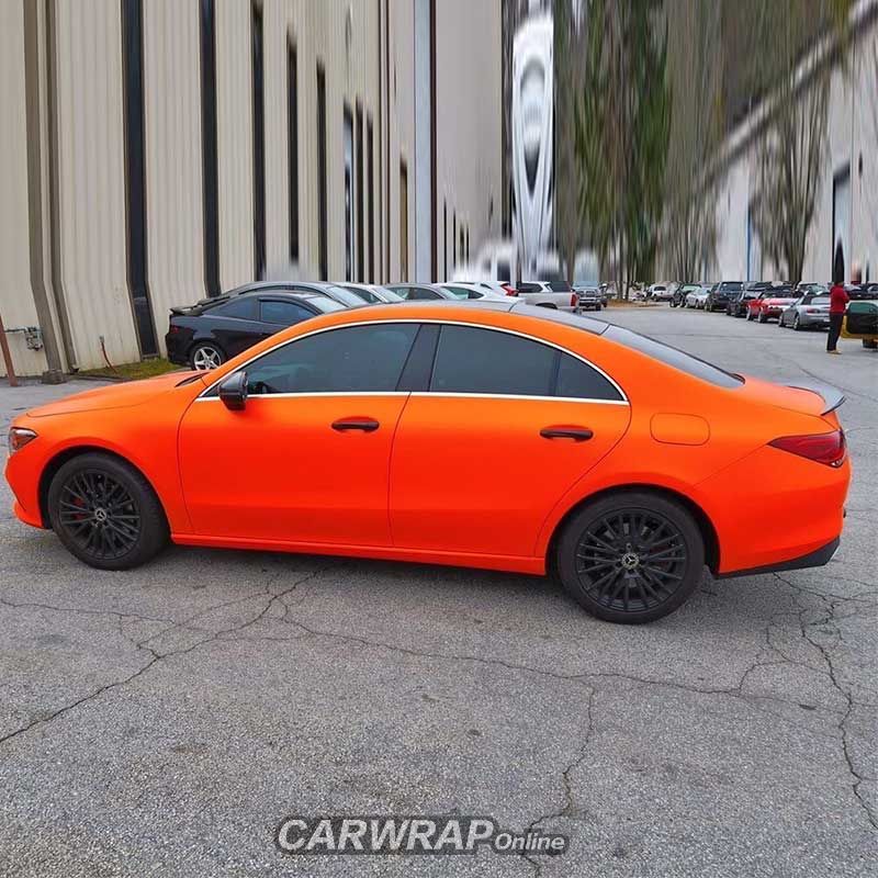  Super Matte Flame Orange Car Vinyl Wrap