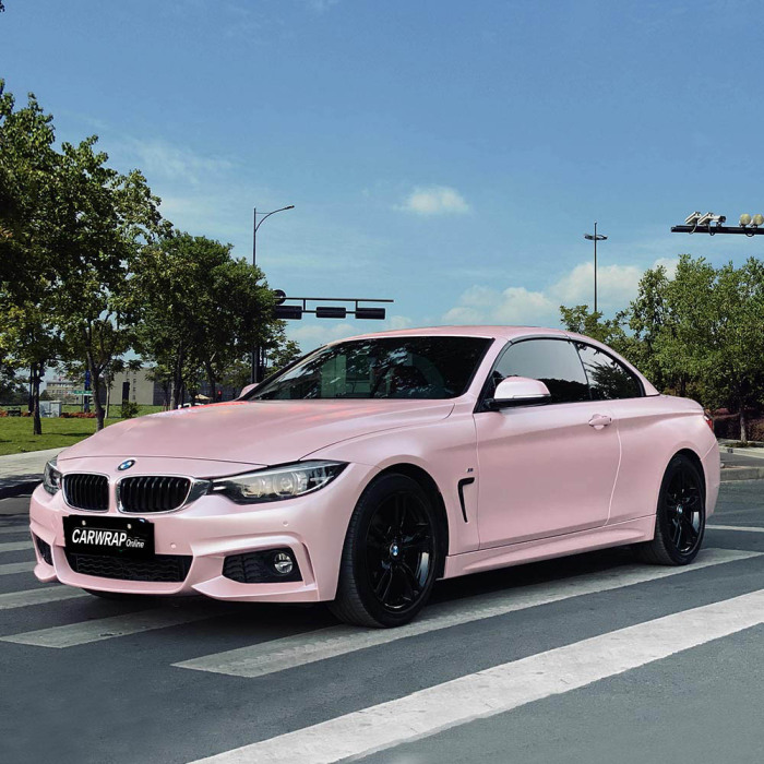 Matte Metallic Pearl Pink Car Wrap