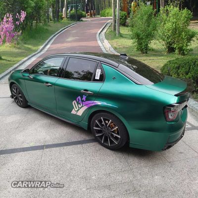 Aluko Matte Metallic Emerald Green Vinyl Wrap Car Wrap