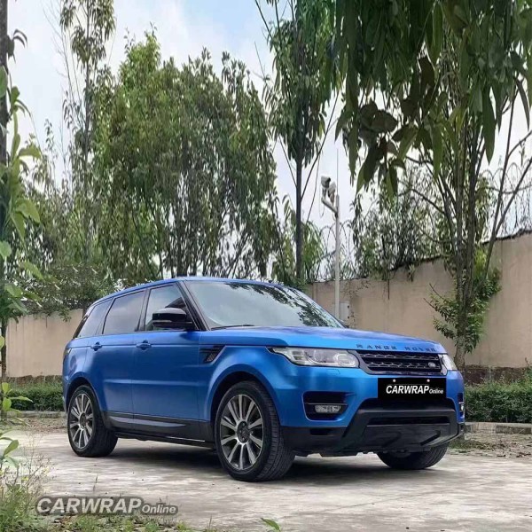 Matte Metallic Blue Vinyl Wrap Car Wrap
