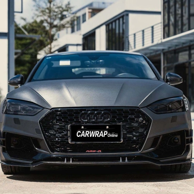 Grey Brushed Steel Car Vinyl Wrap 02