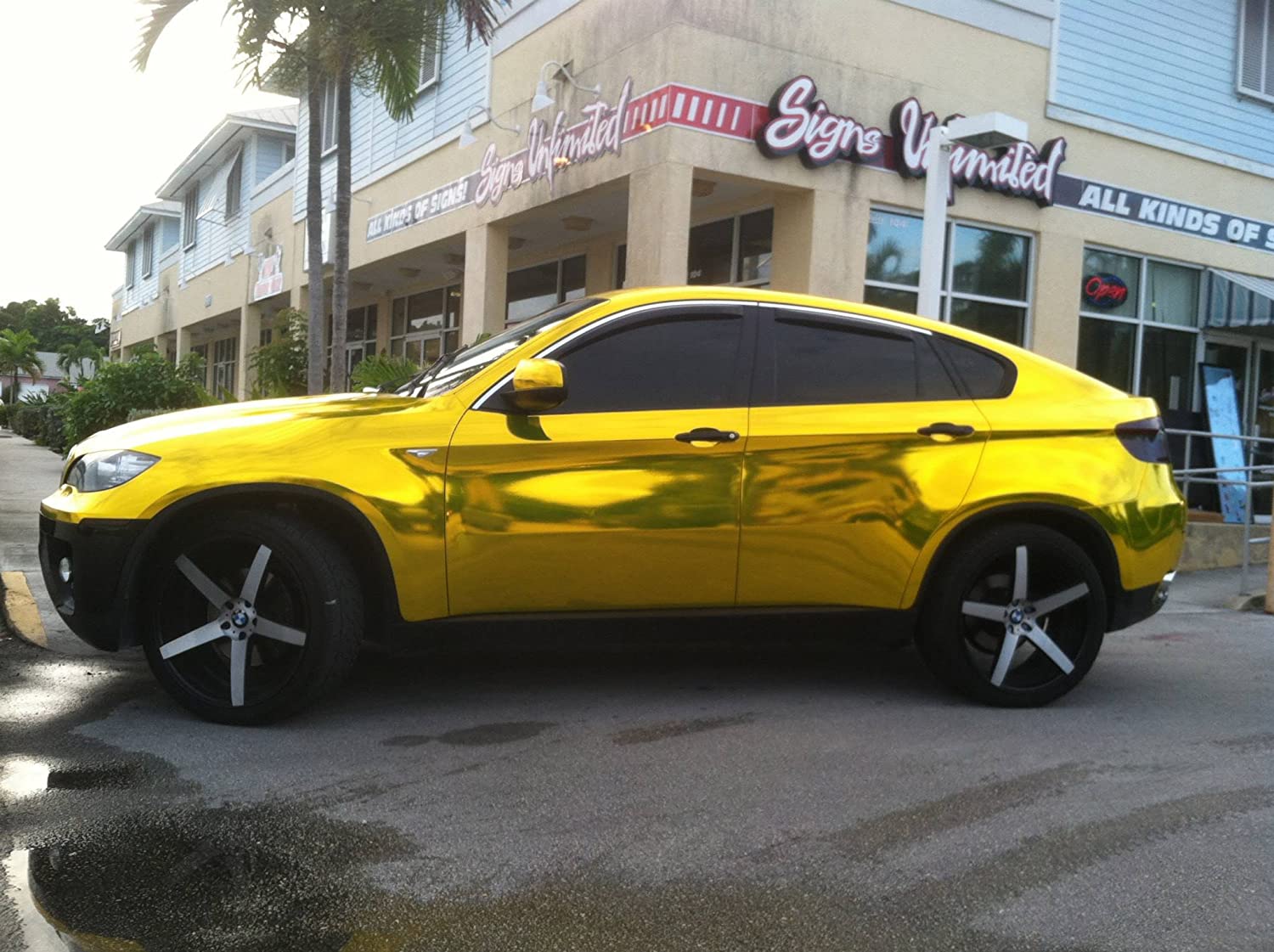 Chrome Mirror Gold Car Vinyl Wrap