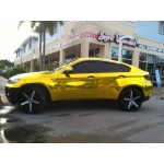 Chrome Mirror Gold Car Vinyl Wrap