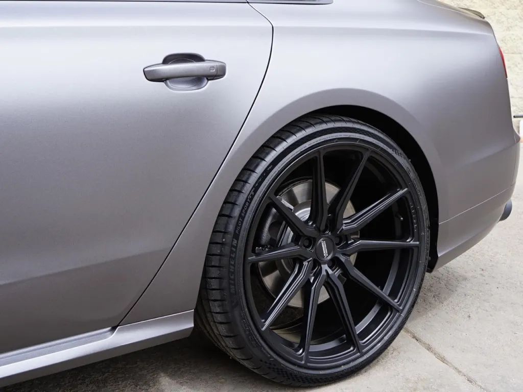 Satin Gray Car Vinyl Wrap