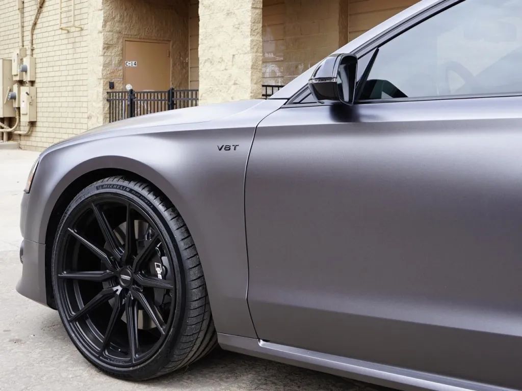 Satin Gray Car Vinyl Wrap