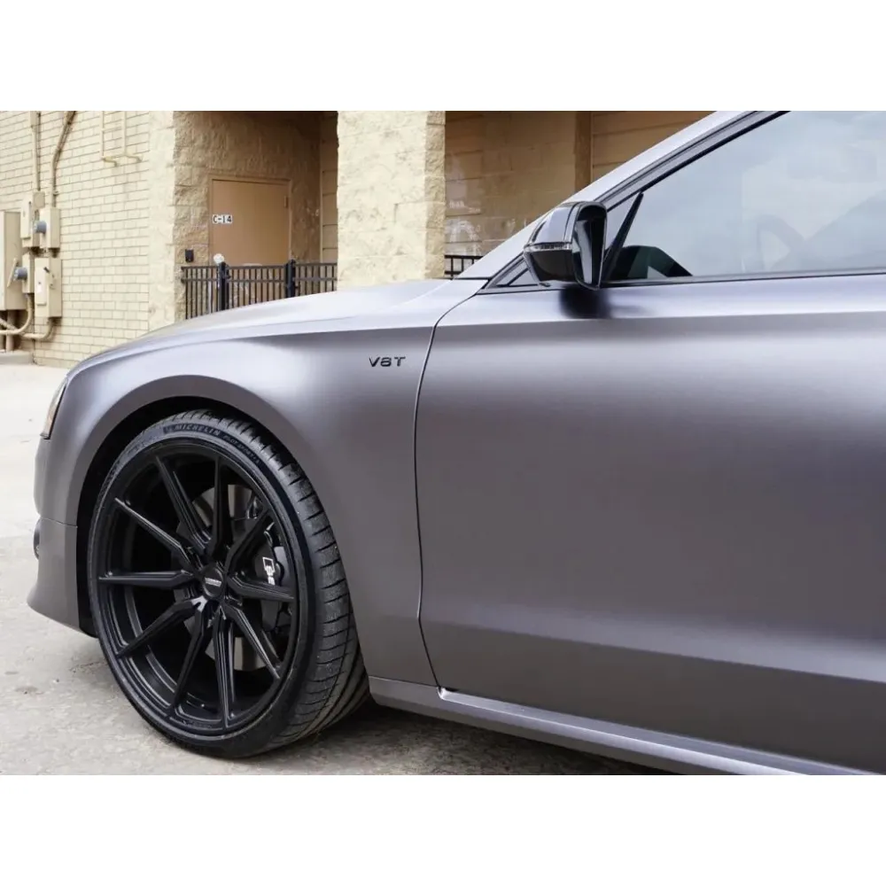 Satin Gray Car Vinyl Wrap