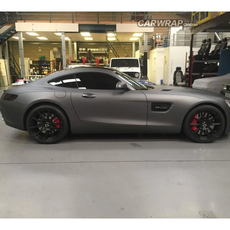Matte Dark Gray Car Vinyl Wrap