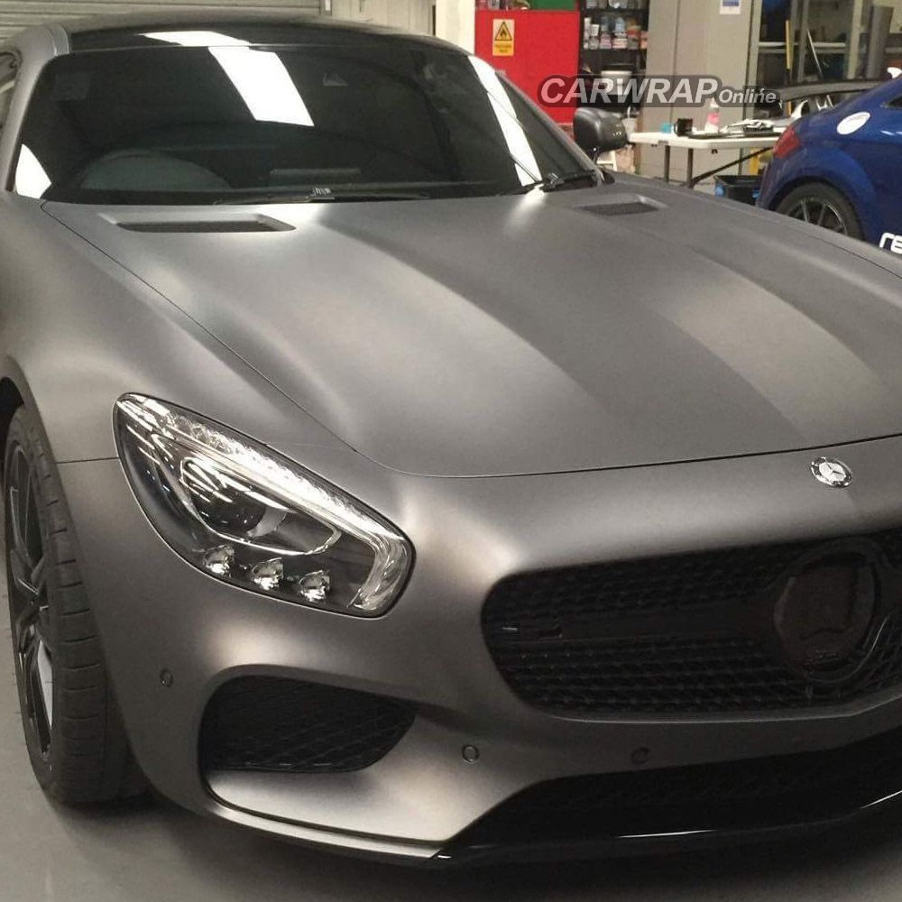Matte Dark Gray Car Vinyl Wrap