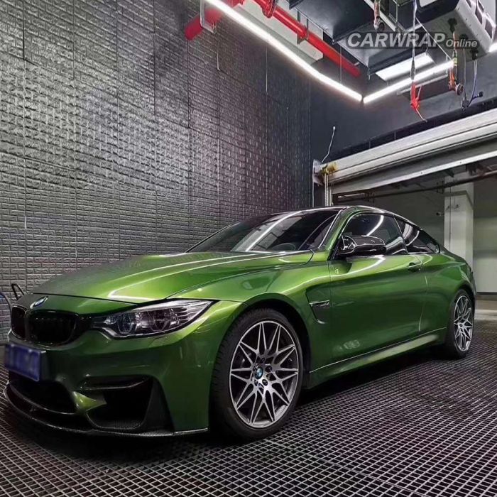 Gloss Metallic Mamba Green Car Wrap