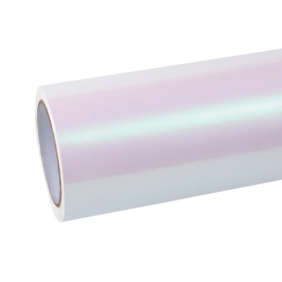  Metallic Gloss Aurora White Car Vinyl Wrap 01