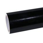 Gloss Metallic Black Car Vinyl Wrap