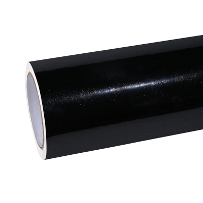 Gloss Metallic Black Car Vinyl Wrap 01