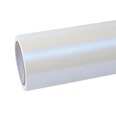 Gloss White Blue Car Vinyl Wrap 01