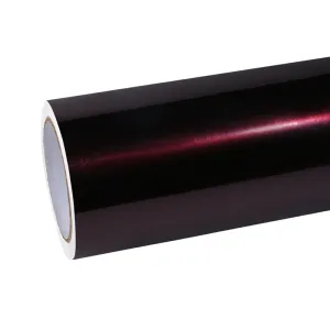 PET Gloss Metallic Black Rose Car Vinyl Wrap