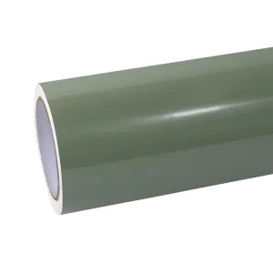 PET Super Gloss Deep Khaki Green Car Vinyl Wrap