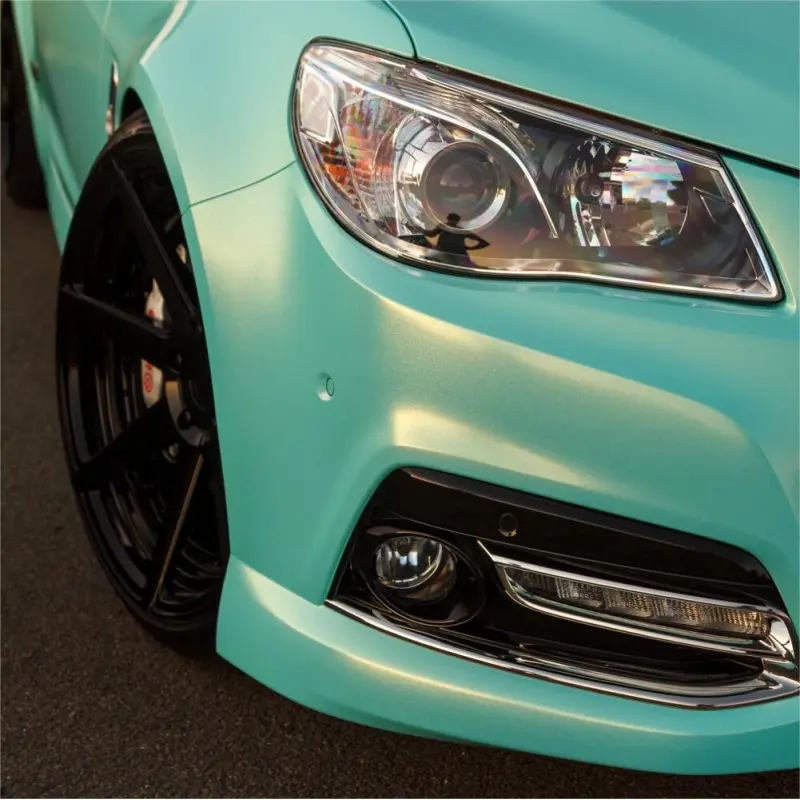 Candy Metallic Gold Blue Car Vinyl Wrap